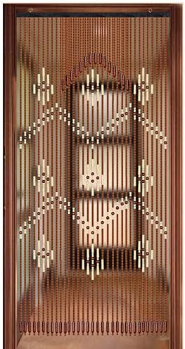 Beaded Doorway Curtain - Wooden Bamboo Room Divider