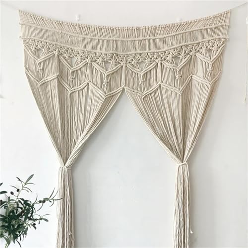 Beige Tassel String Curtains for Home Decor