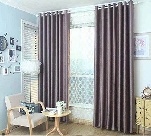 HAPPLiGNLY Velvet Beaded Embossed Curtains 160x250cm 2 Gray Panels