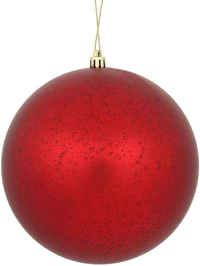 Vickerman 4 Red Matte Mercury Ball Ornament 6 Pack