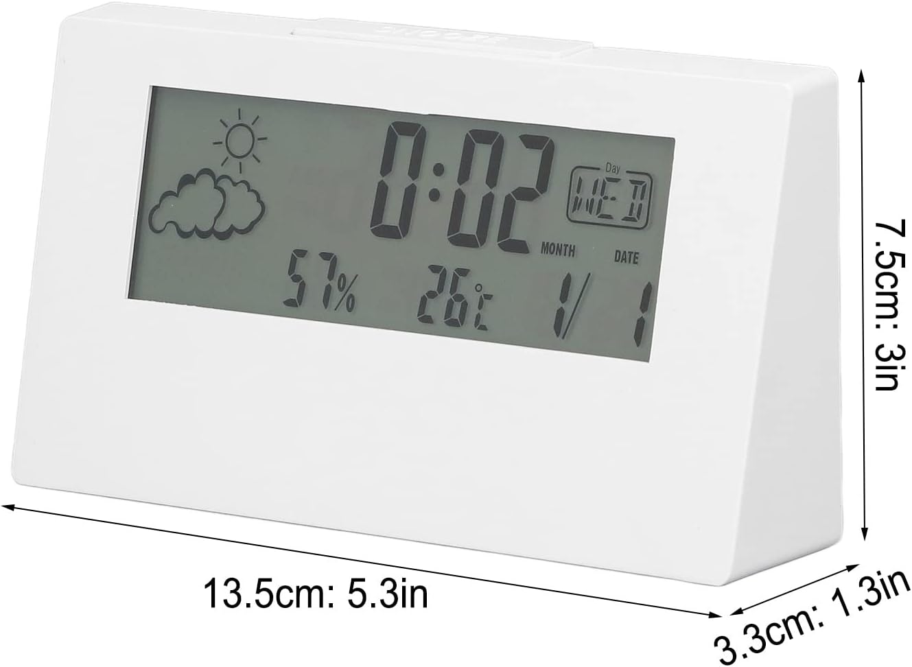 Greensen Multifunction Digital Alarm Clock with Temperature and Humidity Display