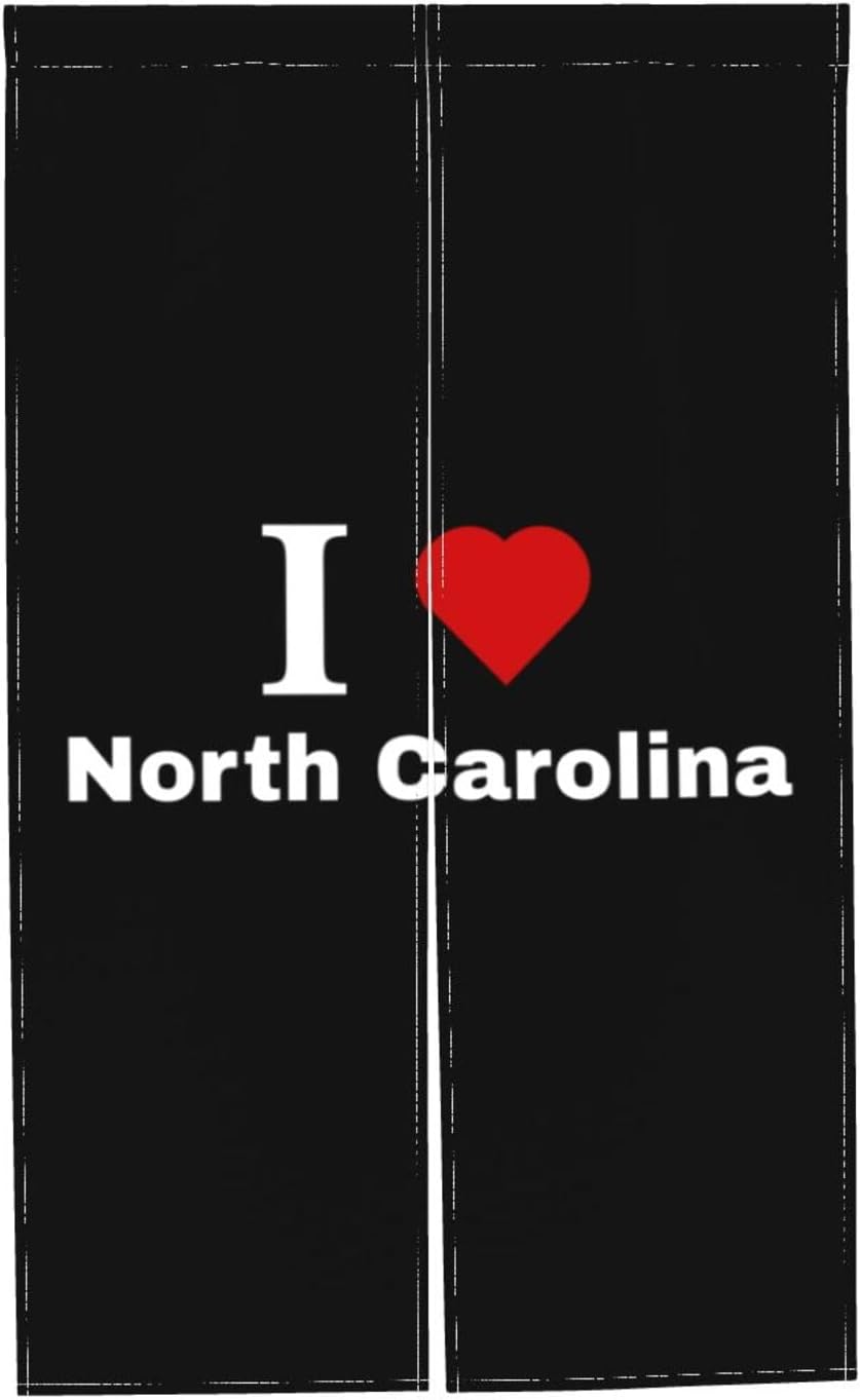 I Love North Carolina Blackout Curtains 34x56in Door Panel