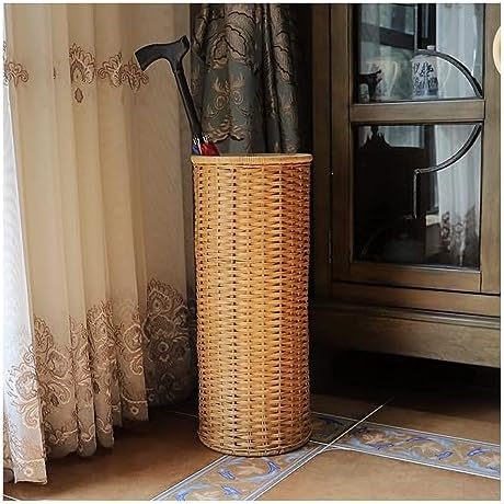 NTIYOU Bamboo Rattan Umbrella Stand Rack Organizer