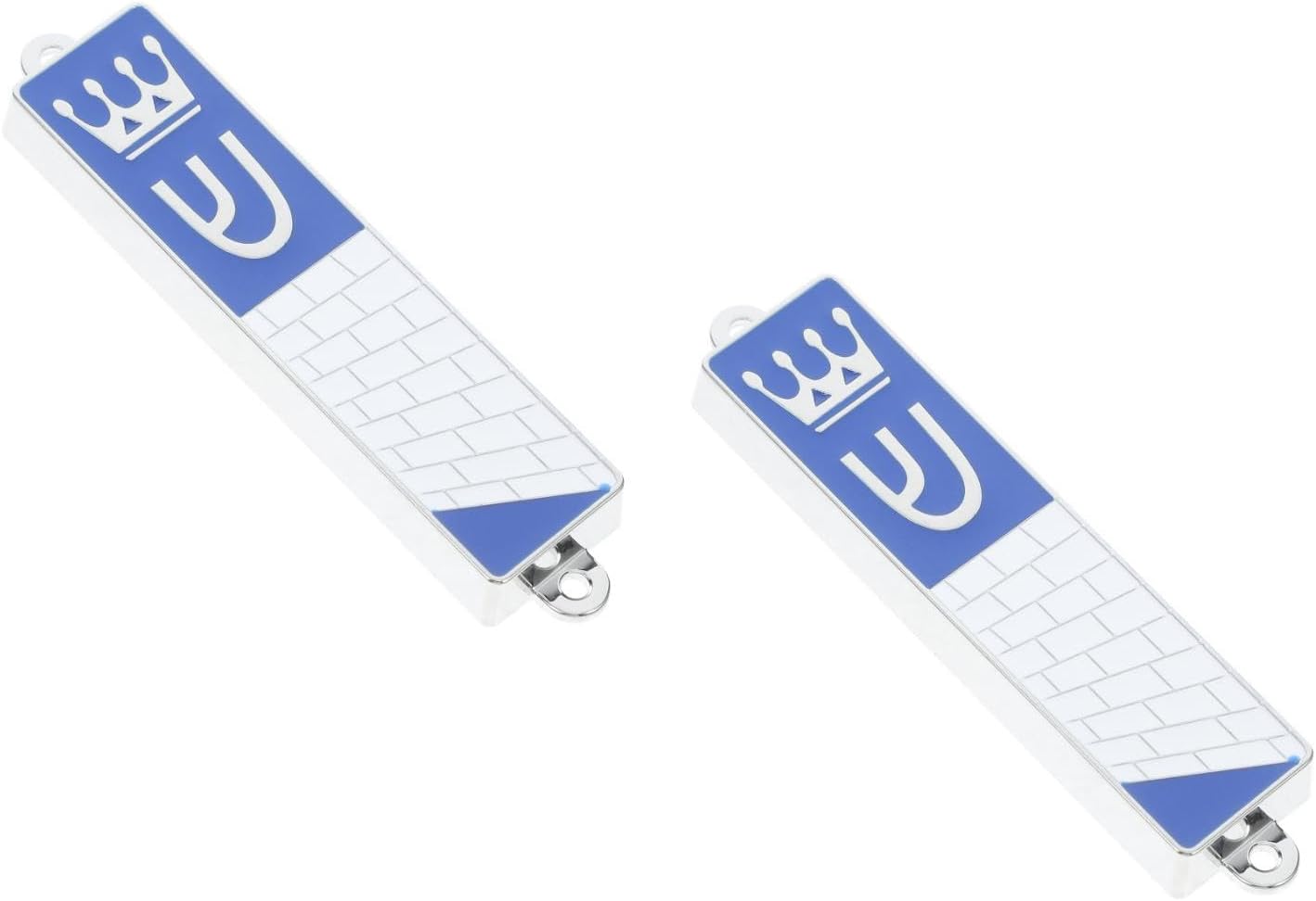 LUOZZY 2 Pcs Mezuzah Crown Metal Case Plaque Home Decor