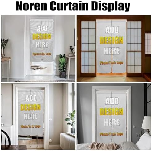 Custom Noren Curtain for Doorway with Double Sided Design