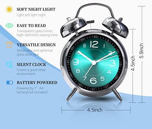 Super Loud Alarm Clock with Backlight and Silent Ticking