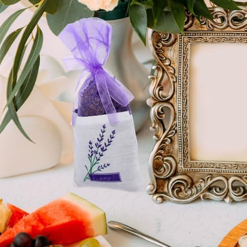 DOITOOL Lavender Sachet Bags 25 Pack - Organza Gauze with Ribbon