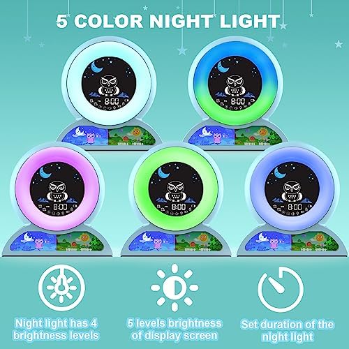 Kids Alarm Clock with Night Light and Sound