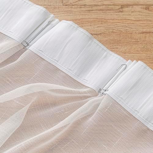 Off White Sheer Curtains 92 Inch Custom 2 Panels