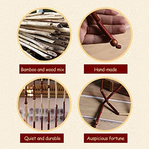 Wooden Bead Door Curtain with Jagged Pattern 27 Lines