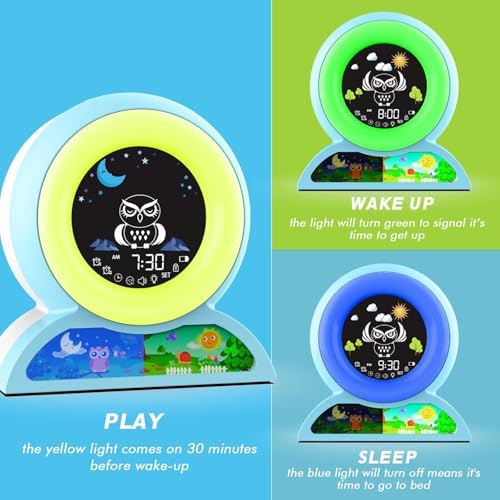 Kids Alarm Clock with Night Light and Sound