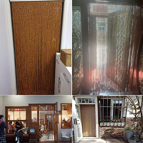Bamboo Beaded Curtain for Doorways and Room Dividers