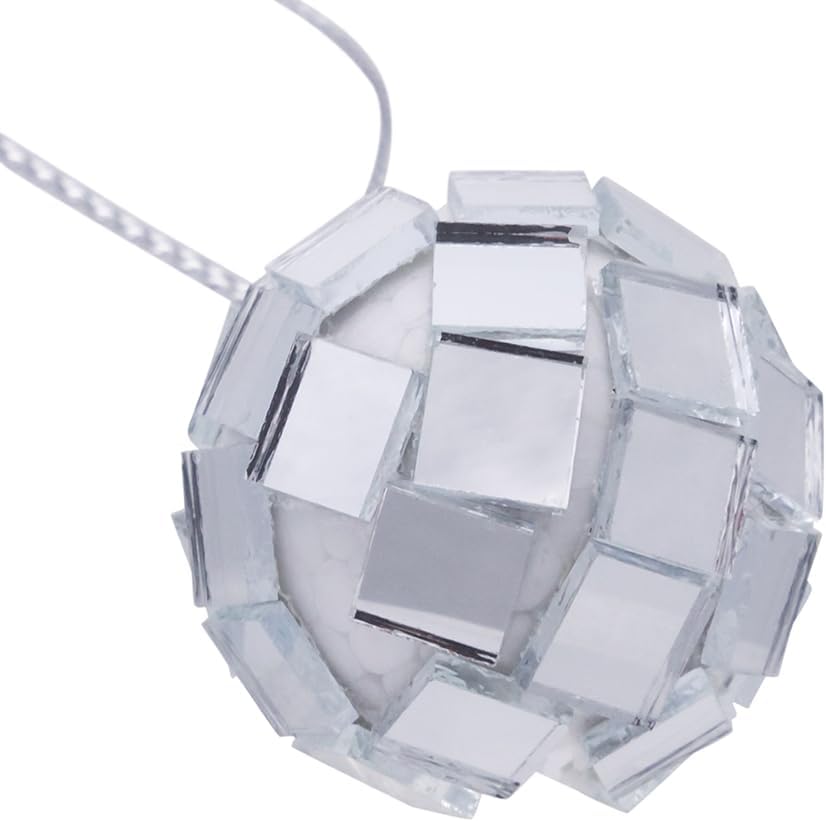 Kurt Adler 24-Piece Glass Silver Mirrored Ball Ornament Set