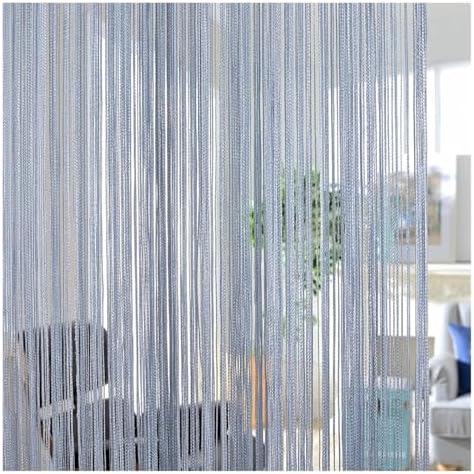 Tassel String Curtains 300x260cm Solid Color Panel