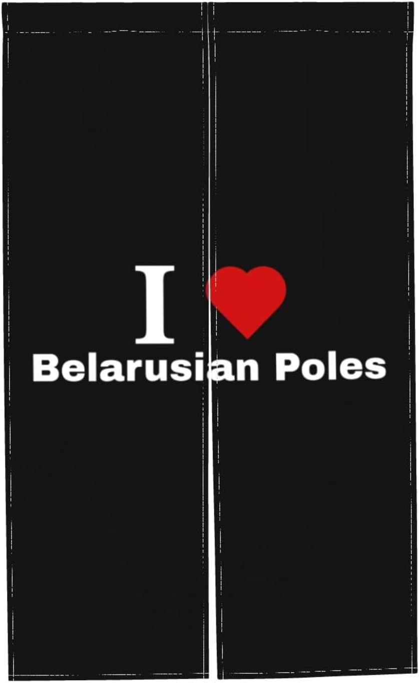 I Love Belarusian Poles Blackout Curtains 34x56in