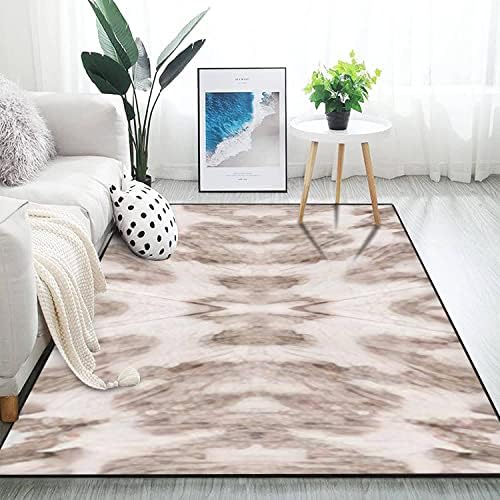 Modern 3D Area Rug With Abstract Bohemian Stripe Mauve Design