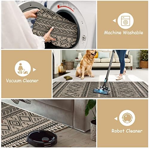 Lahome Boho Jute Black 26x8 Runner Rug