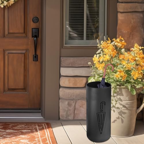 HOMSFOU Metal Umbrella Stand Holder Bucket Rack