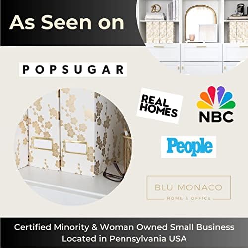 BLU MONACO Foldable Magazine Storage Boxes Set of 4