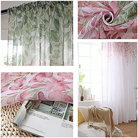Spring Wisteria Flower Print Curtains 2 Panels