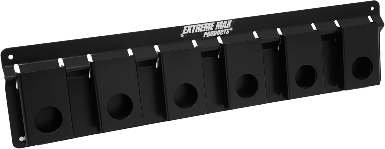 Extreme Max 6-Mount Umbrella Holder Wall Mount Black
