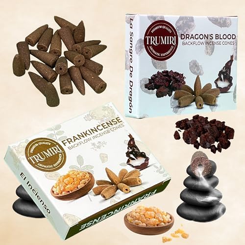 TRUMIRI Backflow Incense Cones - 20 Pack Waterfall