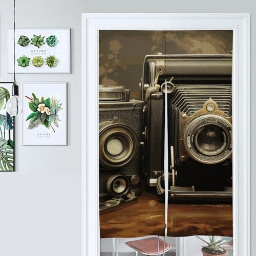 Old Camera Door Cover Curtain 57x17 Inches