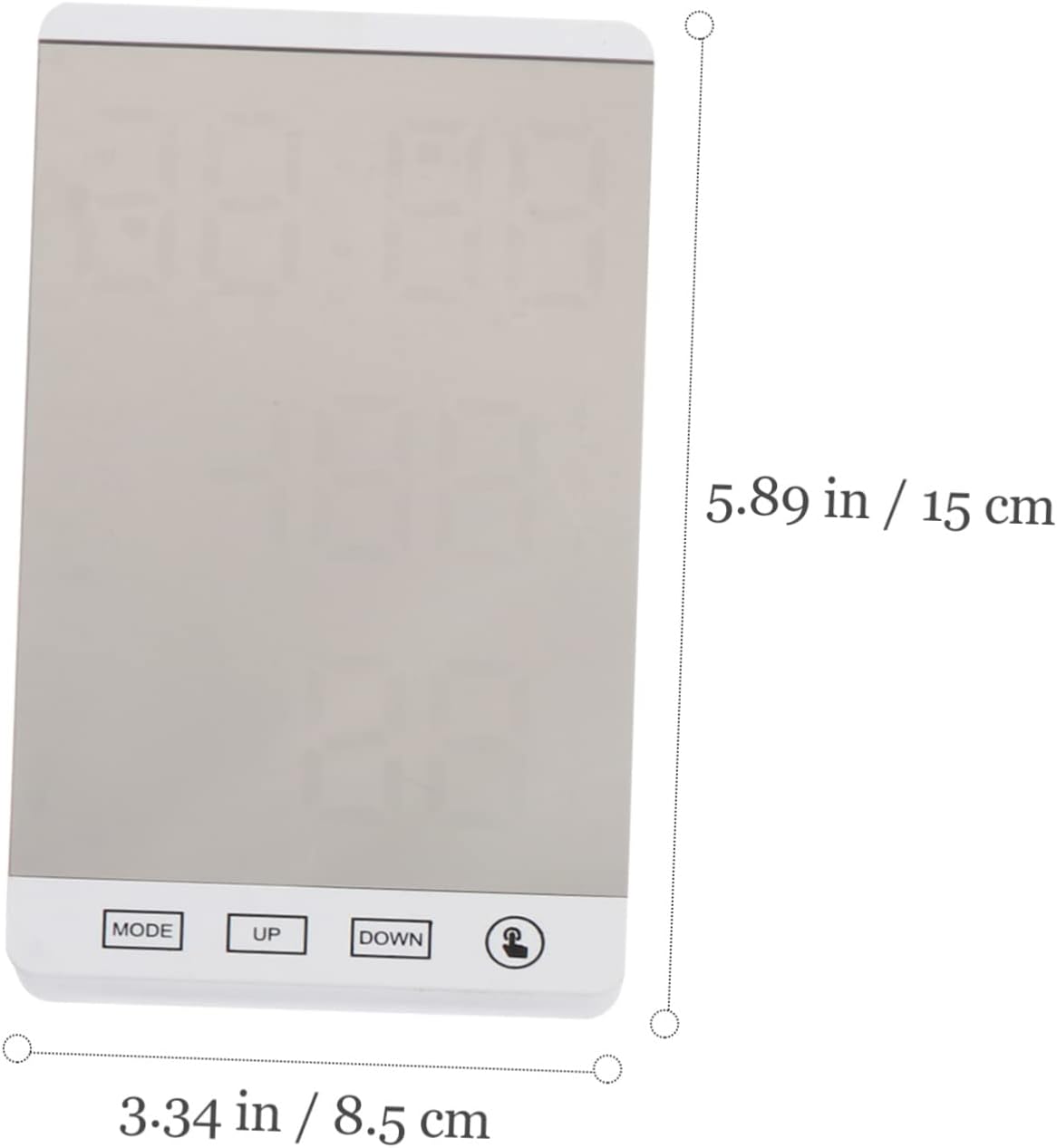 LED Mirror Digital Clock with Temperature and Humidity Display