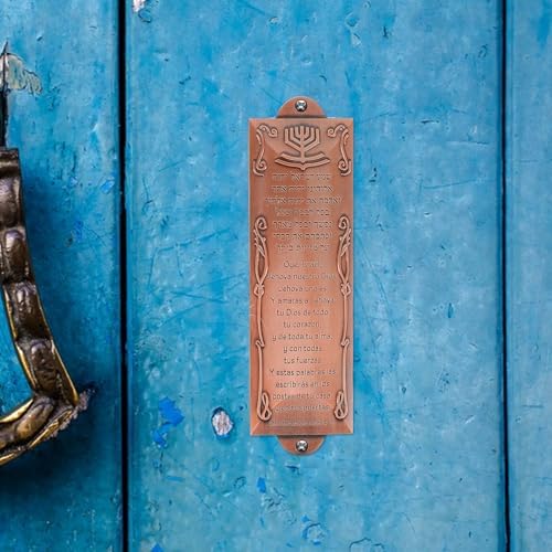 LOGOFUN Mezuzah with Scroll Metal Case Rose Gold