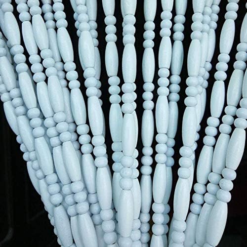 Beaded Curtain with Wooden Beads for Doorway Decor