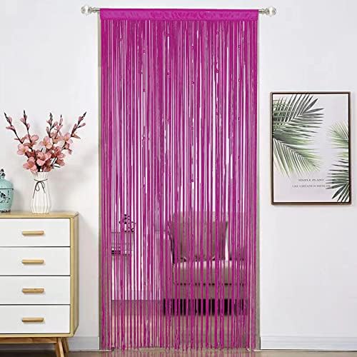Beaded Curtain Door Decor with Rose Design
