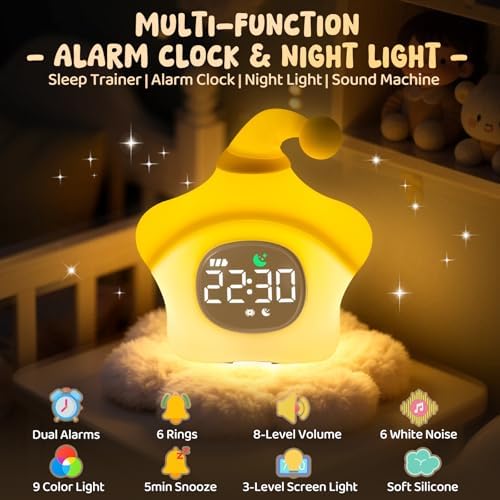 Star Alarm Clock with Night Light for Kids 1