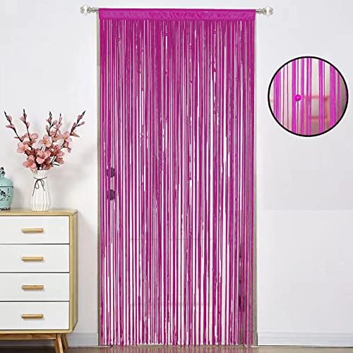 Beaded Curtain Door Decor with Rose Design