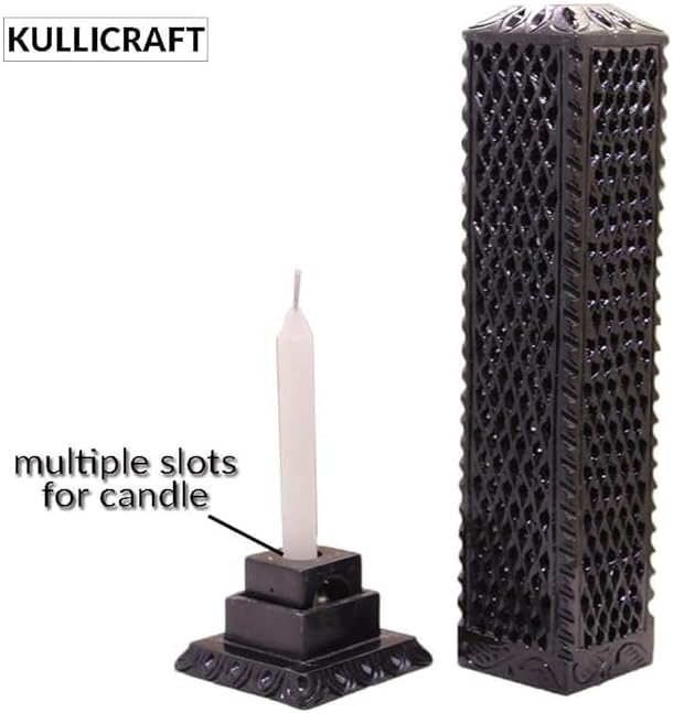 KC KULLICRAFT Handmade Black Soapstone Incense Stick Burner