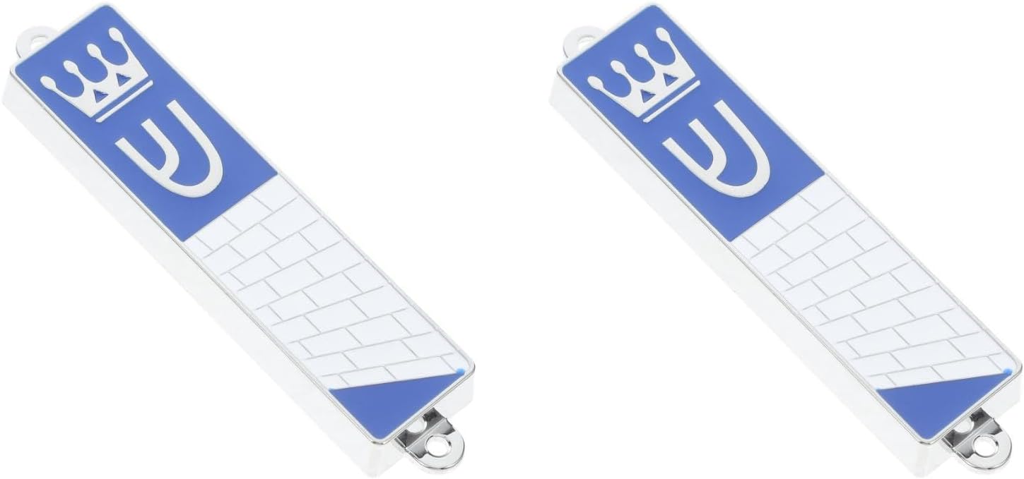 LUOZZY 2 Pcs Mezuzah Crown Metal Case Plaque Home Decor