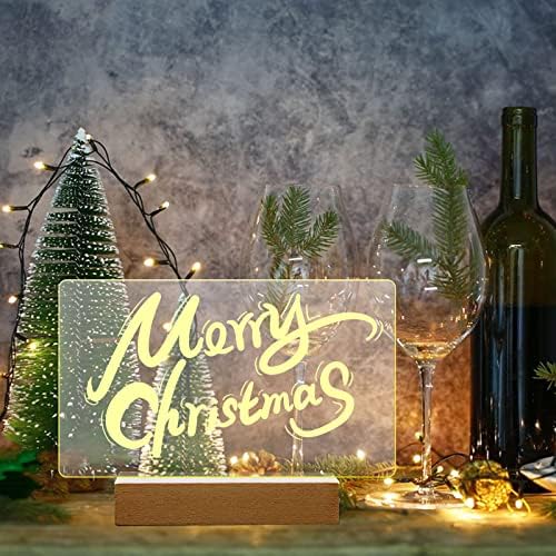 2 Pack Wooden Display Pedestal with Acrylic and LED Light