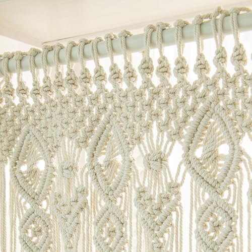 Macrame Bohemian Curtain 40x80 Inch for Windows Door