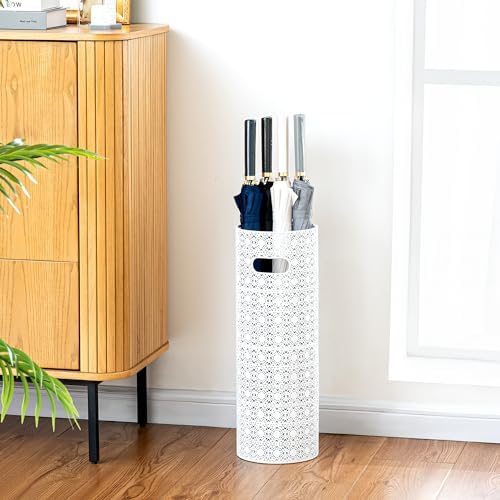Concepts 21 Inch Heavy Duty Metal Umbrella Stand - White Lace