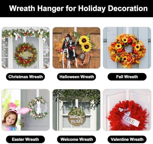 Adjustable Wreath Hanger for Front Door 20 lbs
