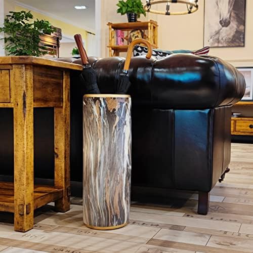 Marble Pattern Umbrella Stand Modern Bucket Design