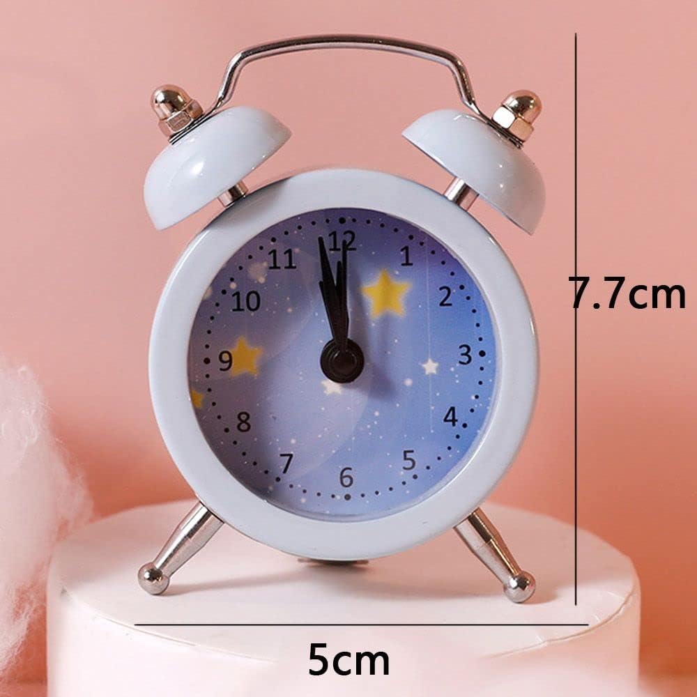 HomeSoGood Mini Star Alarm Clock Pink Retro Design