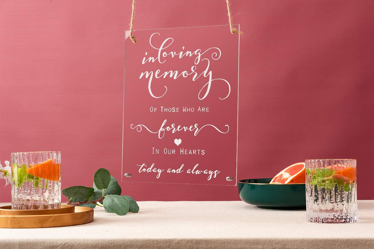 Handcraft Wedding Sign Acrylic 8x10 Inches Memorial Art