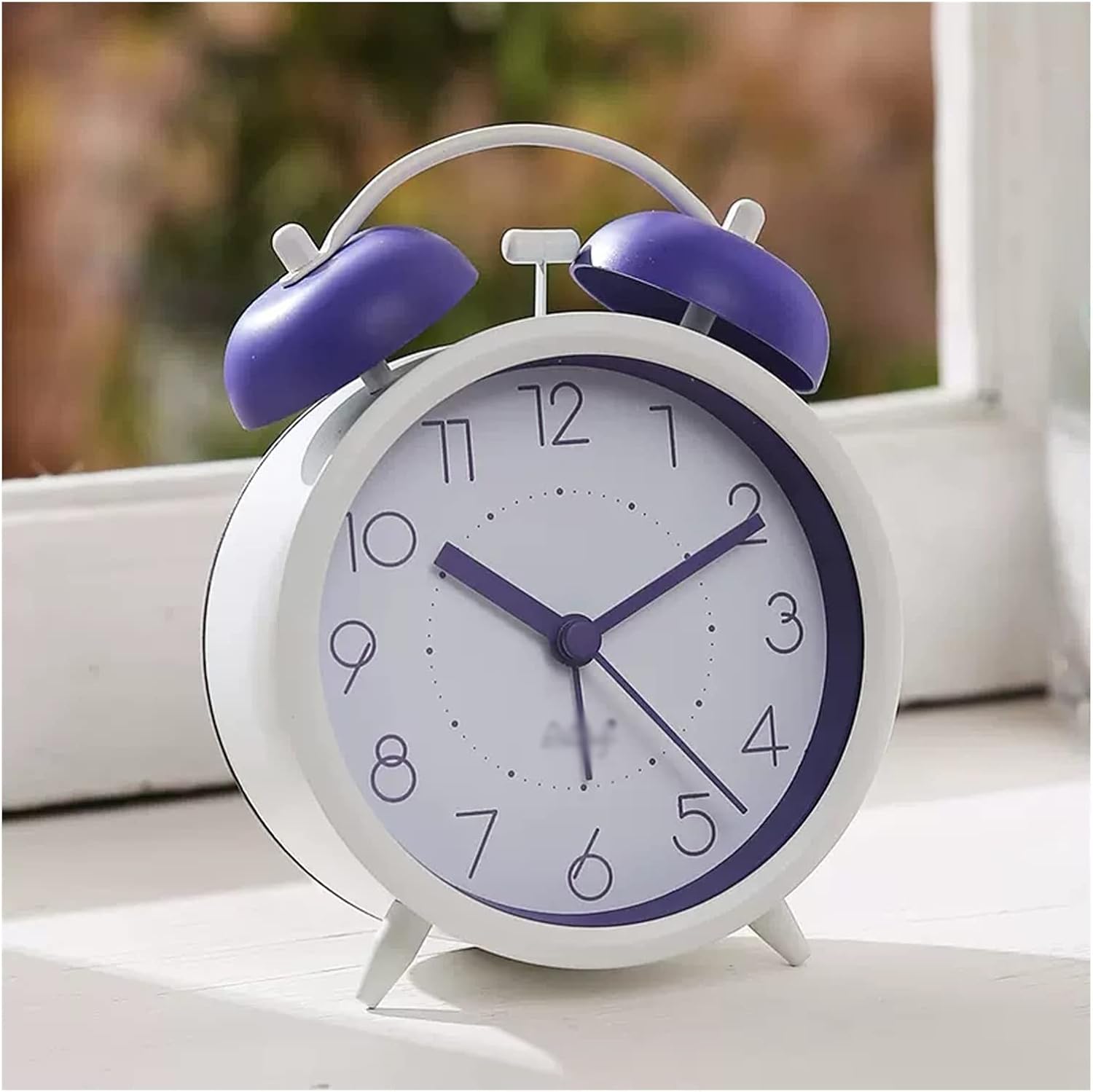 HEXEH 4 Inch Silent Non-Ticking Alarm Clock with Backlight