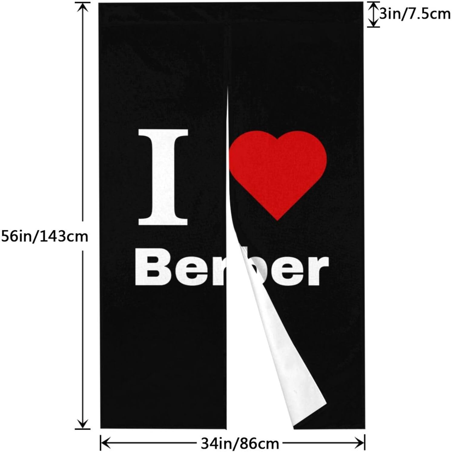 I Love Berber Blackout Curtains for Doorway 34x56in