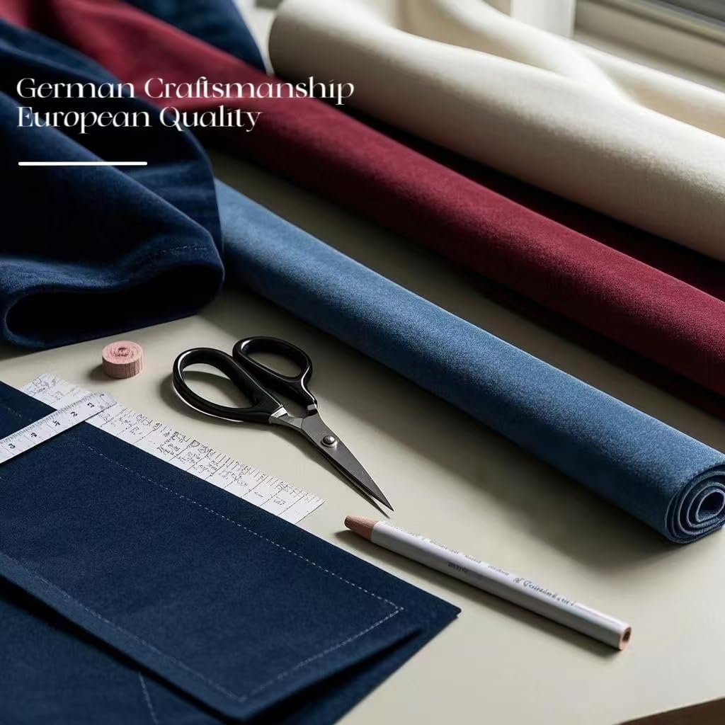 SMILETIME Velvet Curtains Set of 2 52x96 Inches Thermal Insulated Privacy Drapes