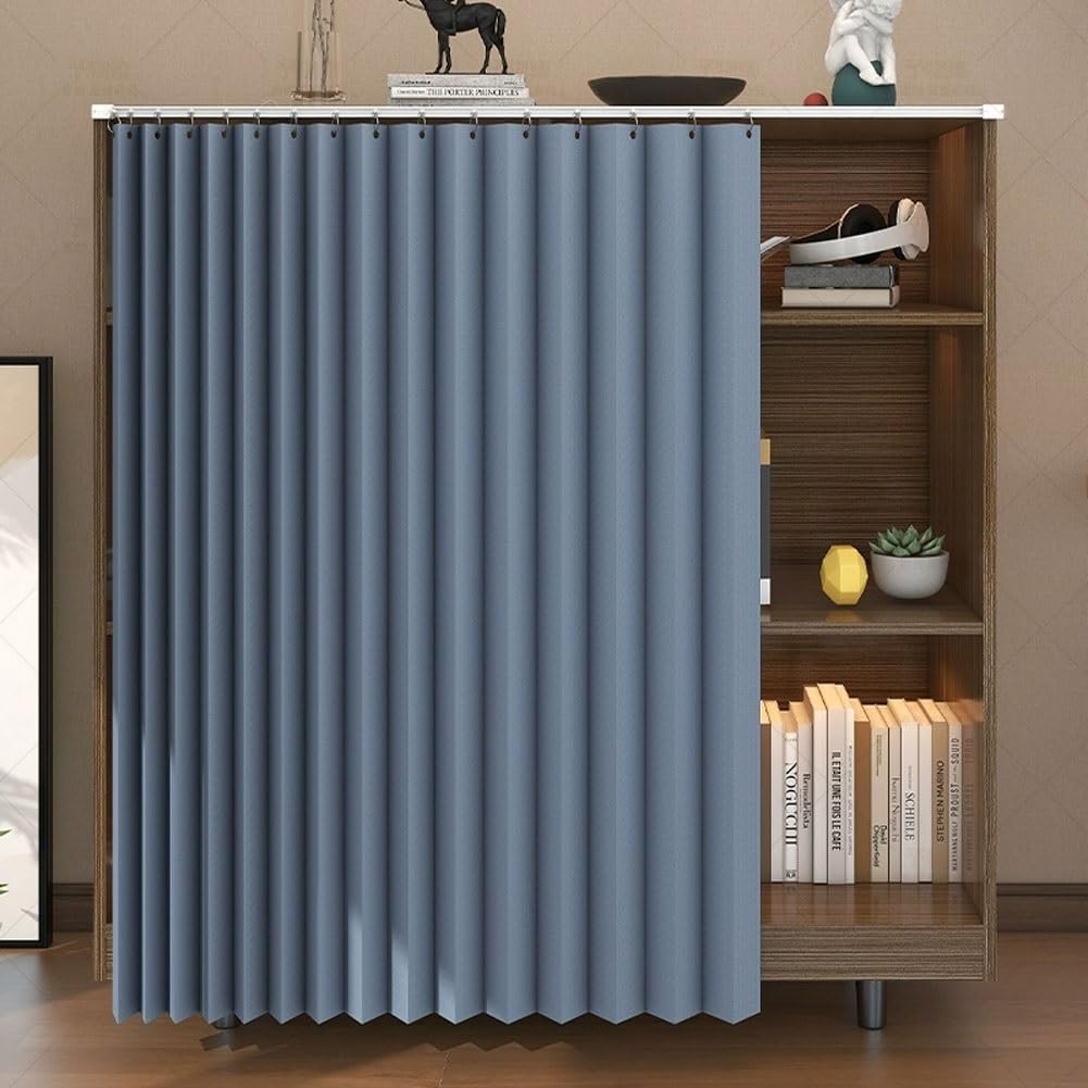 Pleated Folding Door Curtain for Bedrooms and Living Rooms 1