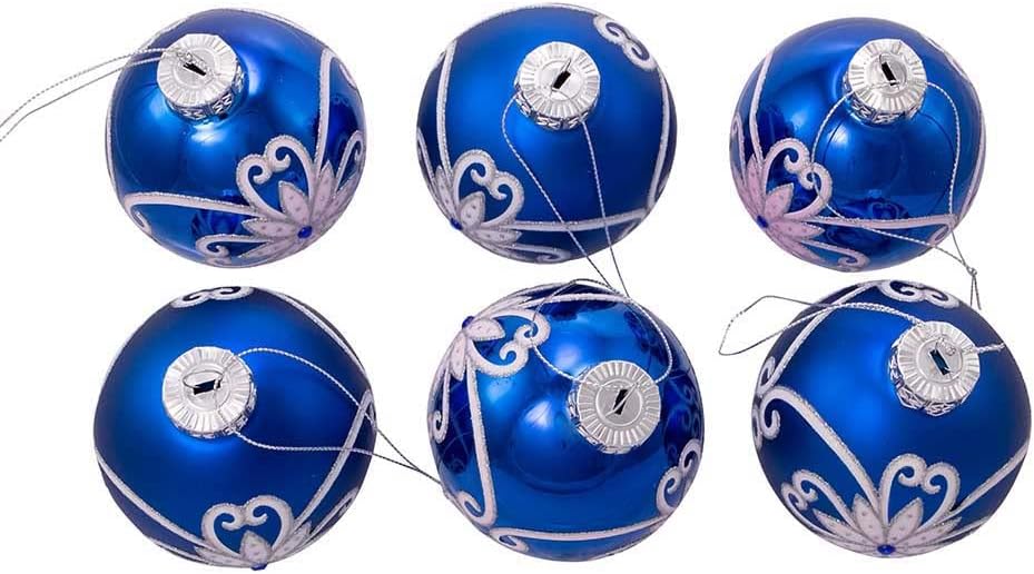 Kurt S Adler Glass Ball Ornament Set 6 Piece