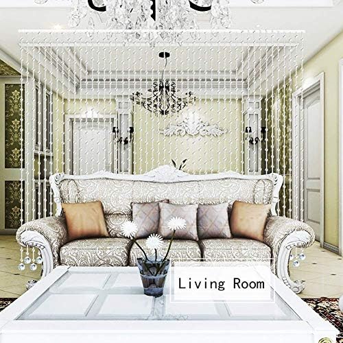 Beaded Curtain with Crystal Beads for Doorway Decor