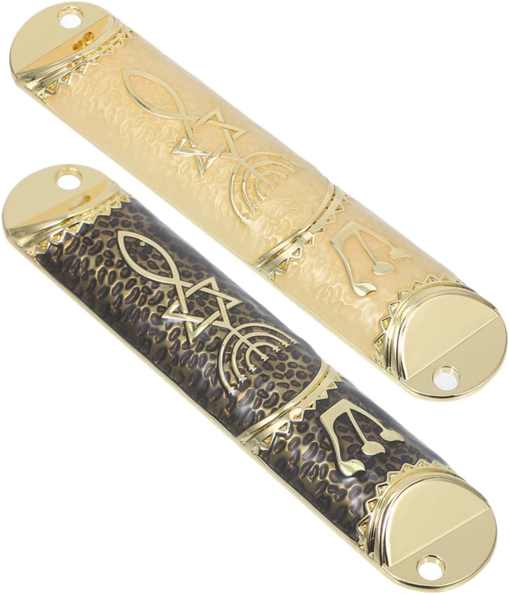 Wakauto 2 Sets Zinc Alloy Mezuzah Door Blessing Decor