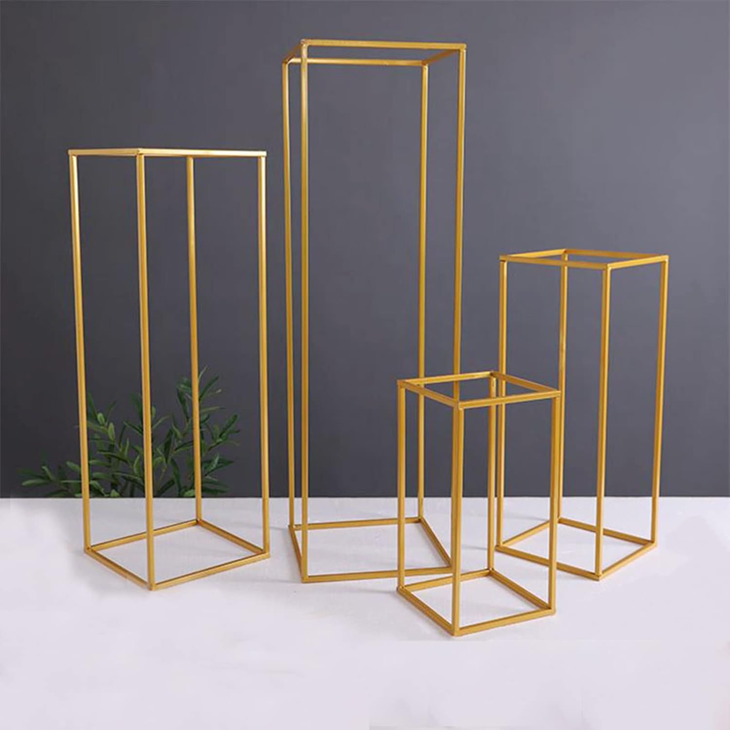 Gdrasuya10 4 Pcs Wedding Metal Vase Stand Pedestal